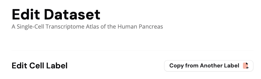 Copy from Another Label button.